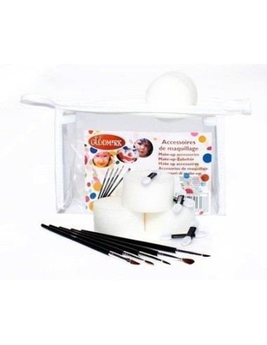Sac contenant 5 brosses, 4 éponges - de haute qualité, idéal pour le carnaval, les fêtes à thème et les événements spéciaux.